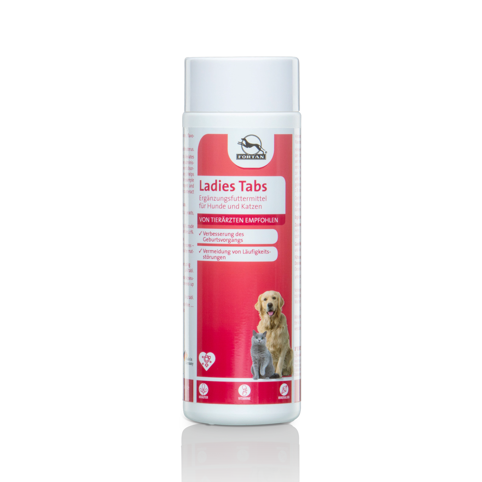 Ladies Tabs for Dogs and Cats Fortan Ladies Tabs: Ergänzungsfutter für Hunde und Katzen - 300 g Dose