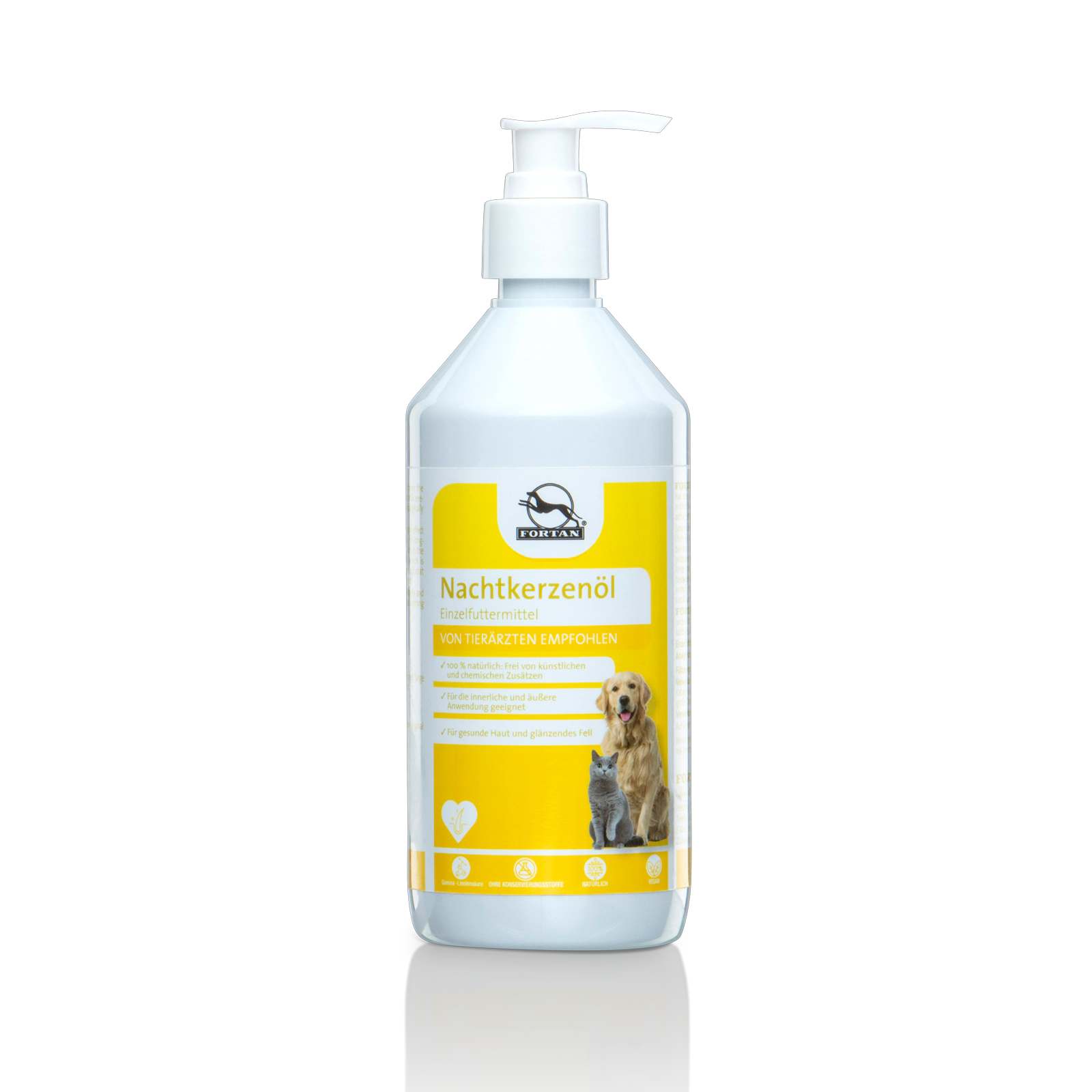 Fortan Nachtkerzenöl: Einzelfutter - 500 ml Flasche