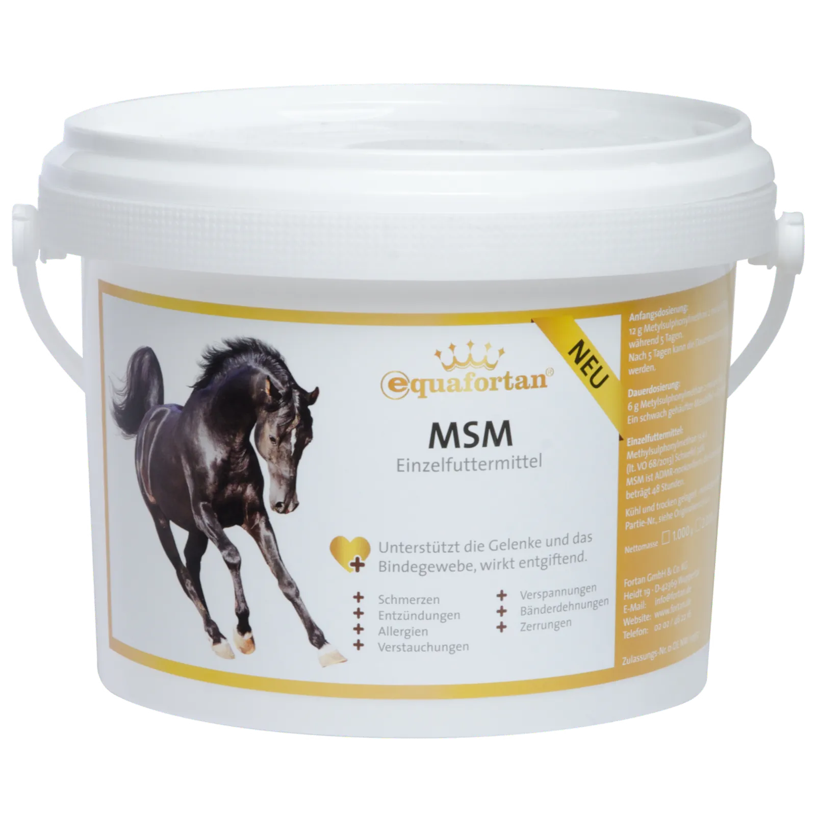 equafortan® MSM for Horses equafortan MSM: straight feed - bucket