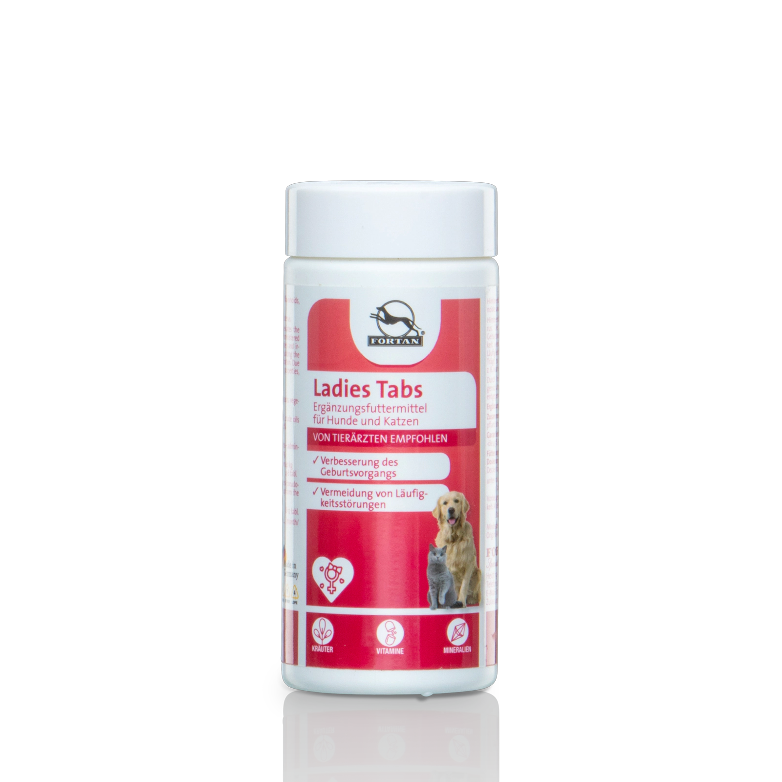 Fortan Ladies Tabs: Ergänzungsfutter für Hunde und Katzen - 90 g Dose