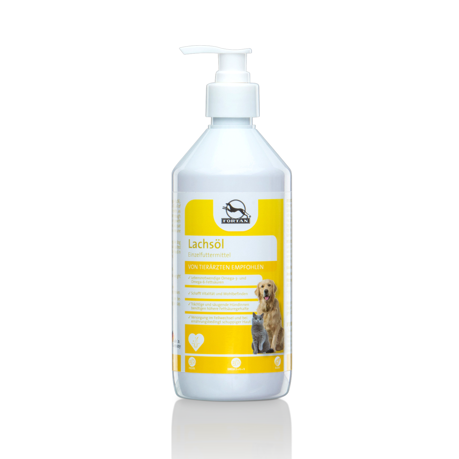 Fortan Lachsöl: Einzelfutter - 500 ml Flasche